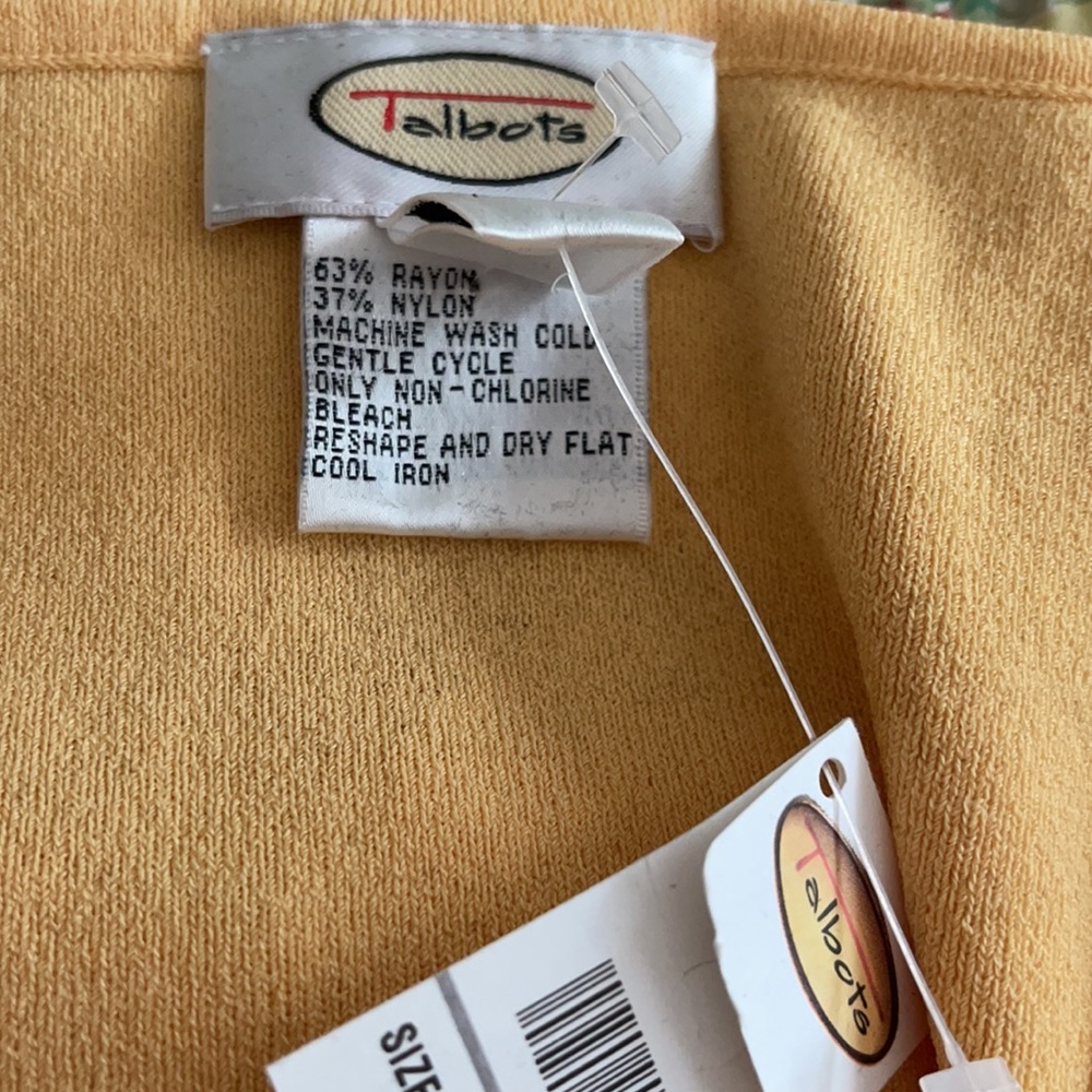 NWT Talbots Yellow Shell Size M - Picture 6 of 8